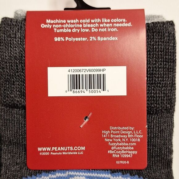 Snoopy socks crew style novelty graphic retro Peanuts brand - Picture 4 of 5